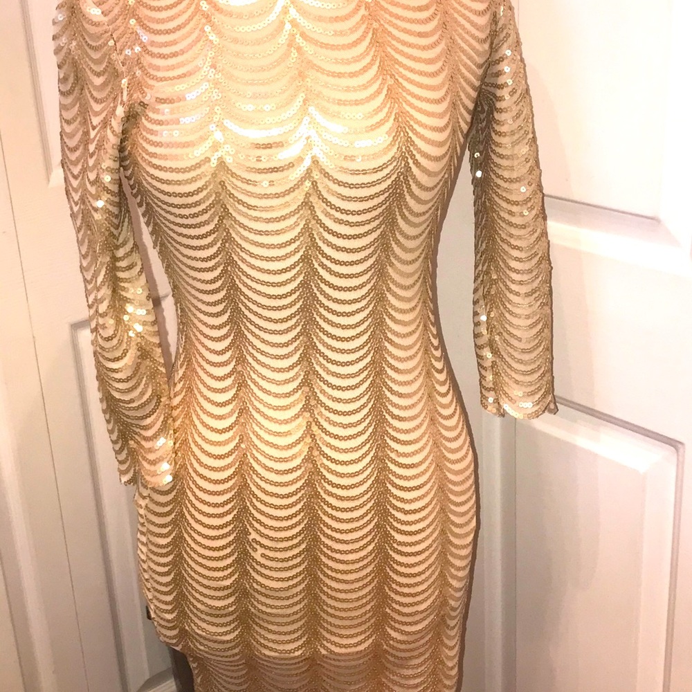 Sequined, Fitted Special Occasion Mini Dress